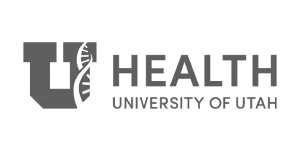 University of Utah Health logo with DNA helix